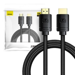 Baseus High Definition Series | HDMI 2.1 cable | 8K | 60Hz | 3D | HDR | 48GBPS | 2m Black