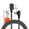 Mcdodo CA-5282 LED angled USB to USB-C cable, 1.8m (black)