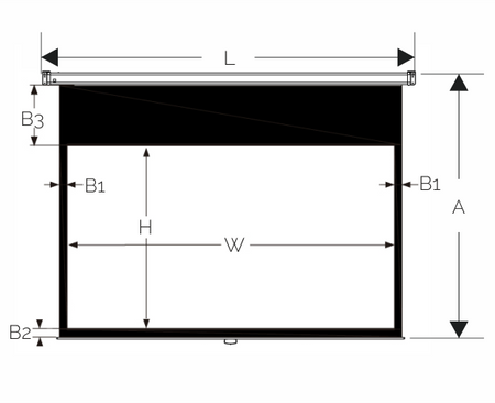 Ekran elektryczny 106" Suprema LUPUS 234x132cm MW
