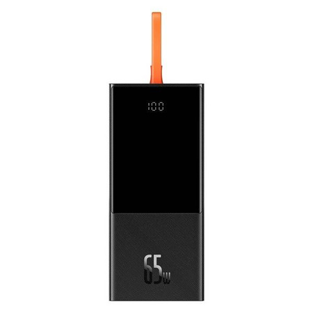 Powerbank Baseus Elf 20000mAh, PD, 2xUSB, USB-C + kabel USB-C 65W (czarny)