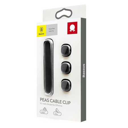 Baseus Peas cable organizer, magnetic (black)