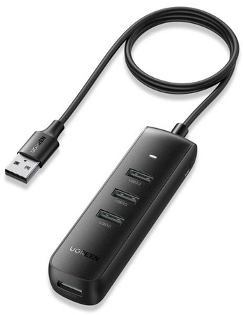 Adapter 4in1 UGREEN CM416 Hub USB to 4x USB 1m (black)