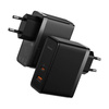 Baseus GaN5 Pro wall charger, USB-C + USB, 100W + cable (black)