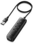 Adapter 4in1 UGREEN CM416 Hub USB to 4x USB 1m (black)