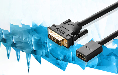 DVI to HDMI adapter UGREEN 20118, 15cm (black)