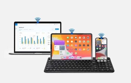 Delux K2212V BT Wireless Keyboard (Black)