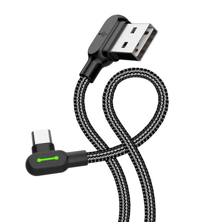 Mcdodo CA-5282 LED angled USB to USB-C cable, 1.8m (black)