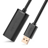 UGREEN US121 USB 2.0 extension cable, active, 5m (black)