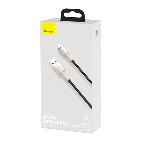 Baseus Cafule | USB to USB-C Cable | 66W | 0.25m | Black