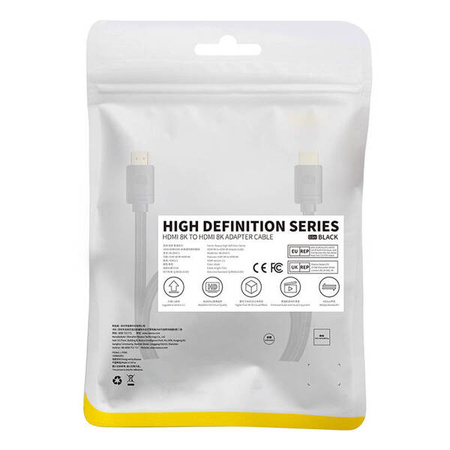 Baseus High Definition HDMI to HDMI Cable 0.5m, 8K (Black)