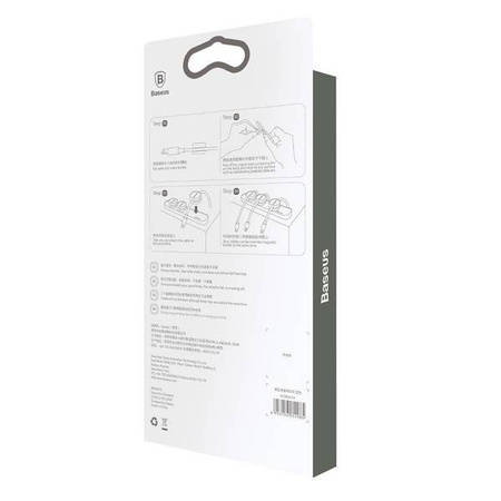 Baseus Peas cable organizer, magnetic (black)