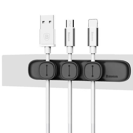 Baseus Peas cable organizer, magnetic (black)