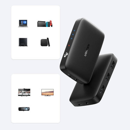 UGREEN CM332 3in1 HDMI 1.4 4K 30 Hz Switch (black)