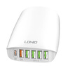 LDNIO A6573C EU | 5xUSB mains charger, USB-C 65W + power cable