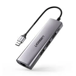 UGREEN CM266 - adapter with USB-A |RJ45 | hub micro-USB
